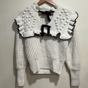 Zara bow knit sweater